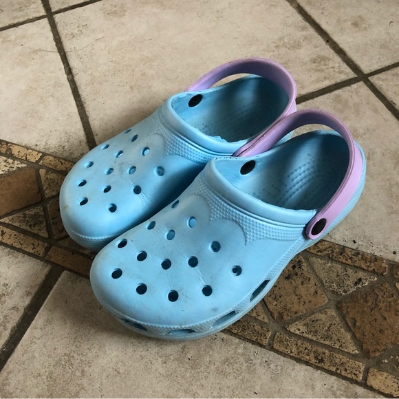Pastel Blue/Purple Crocs - Picture 1 of 2